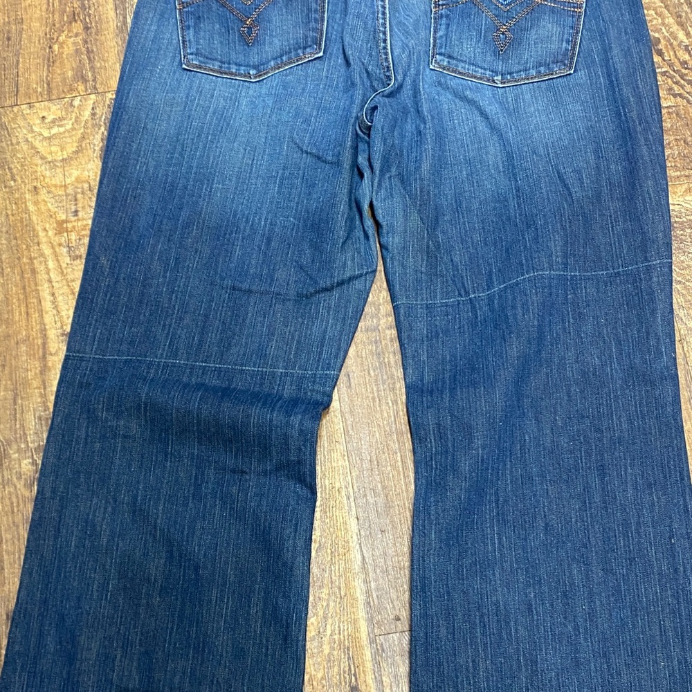Lucky Brand size 16/33 Dungarees Straight boot Jeans stretch casual comfy - Picture 14 of 16